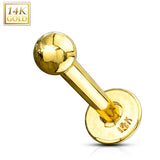 14K Solid Gold Labret Monroe Stud