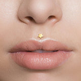 14K Solid Gold Star Bio Flex Shaft Labret Monroe Cartilage