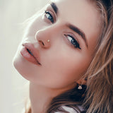 14K Solid Gold CZ Flower Top L Bend Nose Stud Ring