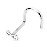 14K Solid Gold Infinity Top Nose Screw Ring
