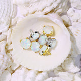 14K Solid Gold Opal Dermal Anchor Top