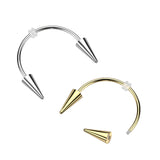 Cool! Surgical Steel Smiley Vampire Fangs Horseshoe Piercing