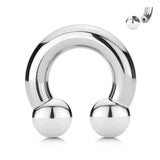 1 Pc Basic Internally Threaded Horseshoe Circular Barbells