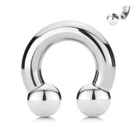 1 Pc Big Gauge Internally Threaded Horseshoe Circular Barbells