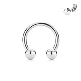 1 Pc Basic Internally Threaded Horseshoe Circular Barbells