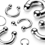 1 Pc Basic Internally Threaded Horseshoe Circular Barbells