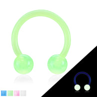 Glow In The Dark Flexible Horseshoe Circular Barbell Tragus Cartilage