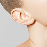 Threadless 3 Marquise CZ Top Labret Tragus Snug Ear Cartilage Helix Studs