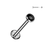Titanium Threadless Natural Stone Push in Labret Cartilage Tragus 18G