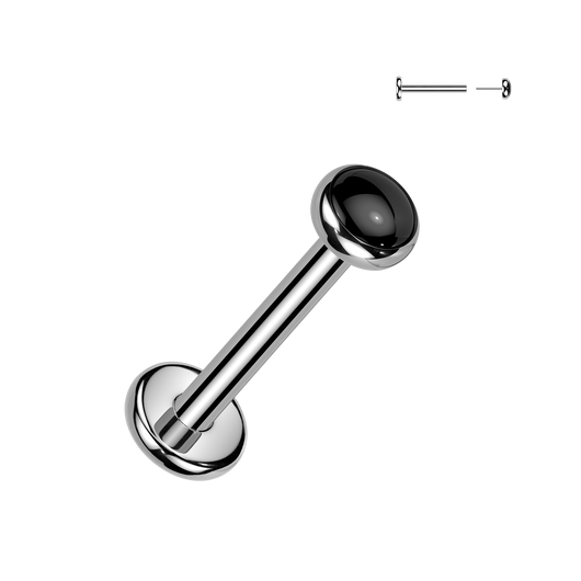 Titanium Threadless Natural Stone Push in Labret Cartilage Tragus 18G