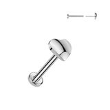 Titanium Threadless Push-In 3D Heart Labret Ear Cartilage Nose