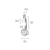 Titanium Threadless Push In Star Dangle Prong CZ Belly Button Ring