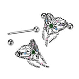 Pair of Heart Dream Catcher Shield NippleBarbell Rings