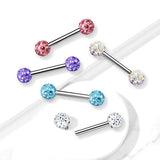 1 Pc Internally Threaded Ferido Ball Tongue  Barbell Nipple Barbell