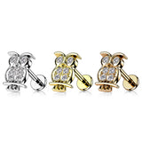 CZ Pave Owl Top Labret Tragus Snug Ear Cartilage Helix Studs