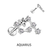 Zodiac Constellation Labret Tragus Helix Ear Cartilage Studs