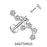 Zodiac Constellation Labret Tragus Helix Ear Cartilage Studs