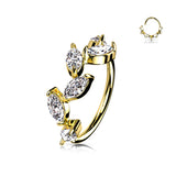 6 Marquise CZ Bendable Hoop Rings