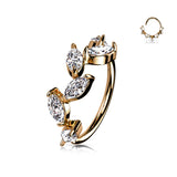 6 Marquise CZ Bendable Hoop Rings