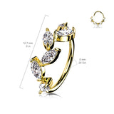 6 Marquise CZ Bendable Hoop Rings