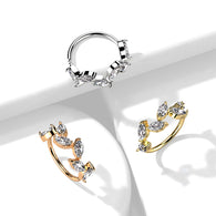 6 Marquise CZ Bendable Hoop Rings