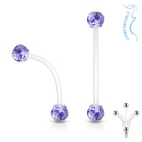 Glitter Balls Pregnancy BioFlex Barbell Navel Belly Button Ring