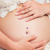 Glitter Balls Pregnancy BioFlex Barbell Navel Belly Button Ring