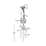 Prong Set CZ & Pearl Chandelier Dangle Belly Button Ring