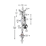 Butterfly CZ Dangle Top Down Reverse Belly Button Ring