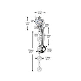 Cross & Heart CZ Crown Top Down Reverse Belly Button Ring