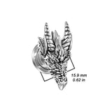 Pair Cool Dragon Head Screw Fit Flesh Ear Tunnels Plugs