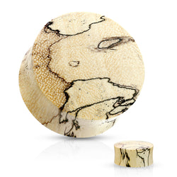 Organic Spalted Tamarind Wood Saddle Plugs Ear Gauges Tunnels Pair