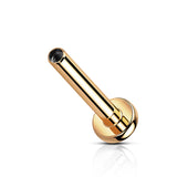Titanium Internally Threaded 3mm Flat Back Labret Post