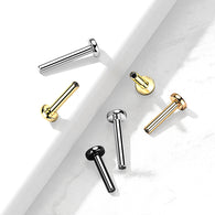 Titanium Internally Threaded 3mm Flat Back Labret Post