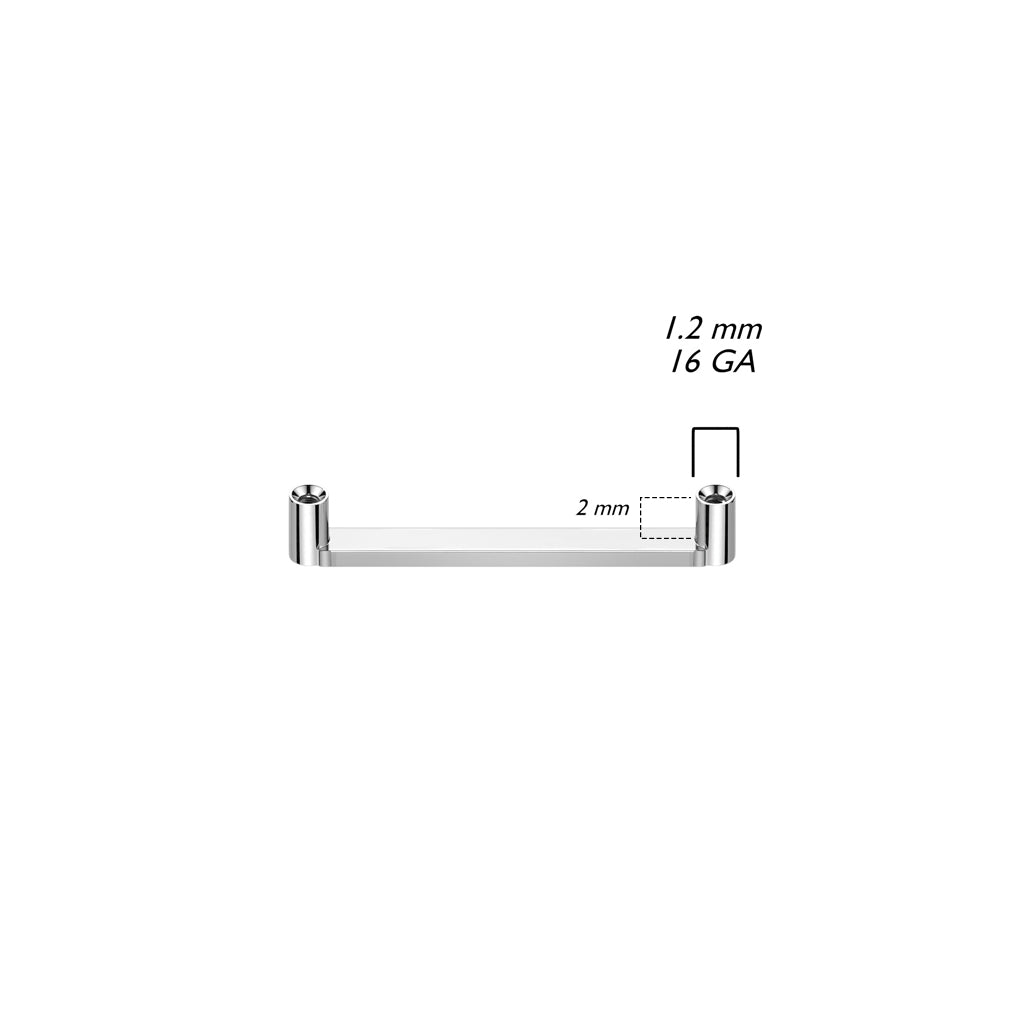 Titanium 2mm Rise Anchor Dermal Surface Bar Piercing Post ...