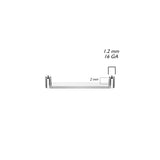 Titanium 2mm Rise Anchor Dermal Surface Bar Piercing Post