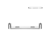 Titanium 2mm Rise & 2 Holes Anchor Dermal Surface Bar Piercing Post 16G