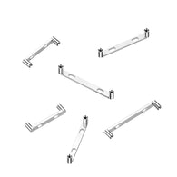 Titanium 2mm Rise & 2 Holes Anchor Dermal Surface Bar Piercing Post 16G