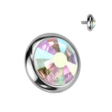 Implant Titanium Flat Crystal Dermal Anchor Top 16G