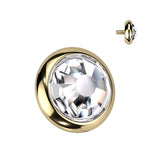 Implant Titanium Flat Crystal Dermal Anchor Top 16G