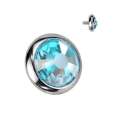 Implant Titanium Flat Crystal Dermal Anchor Top 16G