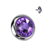 Implant Titanium Flat Crystal Dermal Anchor Top 16G