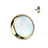 Implant Titanium Bezel Set Opal Top Parts Dermal Anchor