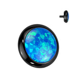 Implant Titanium Bezel Set Opal Top Parts Lip, Eyebrow Dermal 16G