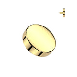 Titanium Internally Threaded Flat Round Dermal Anchor Top
