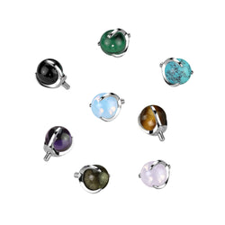 Titanium 16G Dermal Anchor Top Claw Natural Stone 3mm