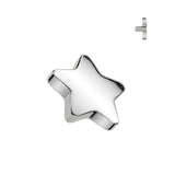 Titanium Flat Star Internally Threaded Dermal Anchor Top