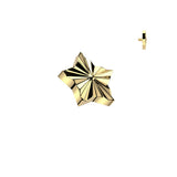 Titanium Internally Threaded Diamond Cut Star Dermal Anchor Surface Top