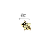 Titanium Internally Threaded Diamond Cut Star Dermal Anchor Surface Top
