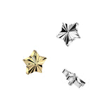 Titanium Internally Threaded Diamond Cut Star Dermal Anchor Surface Top